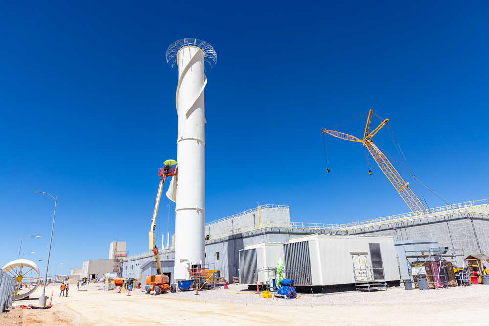 A picutre of a environmental exhaust stack tower